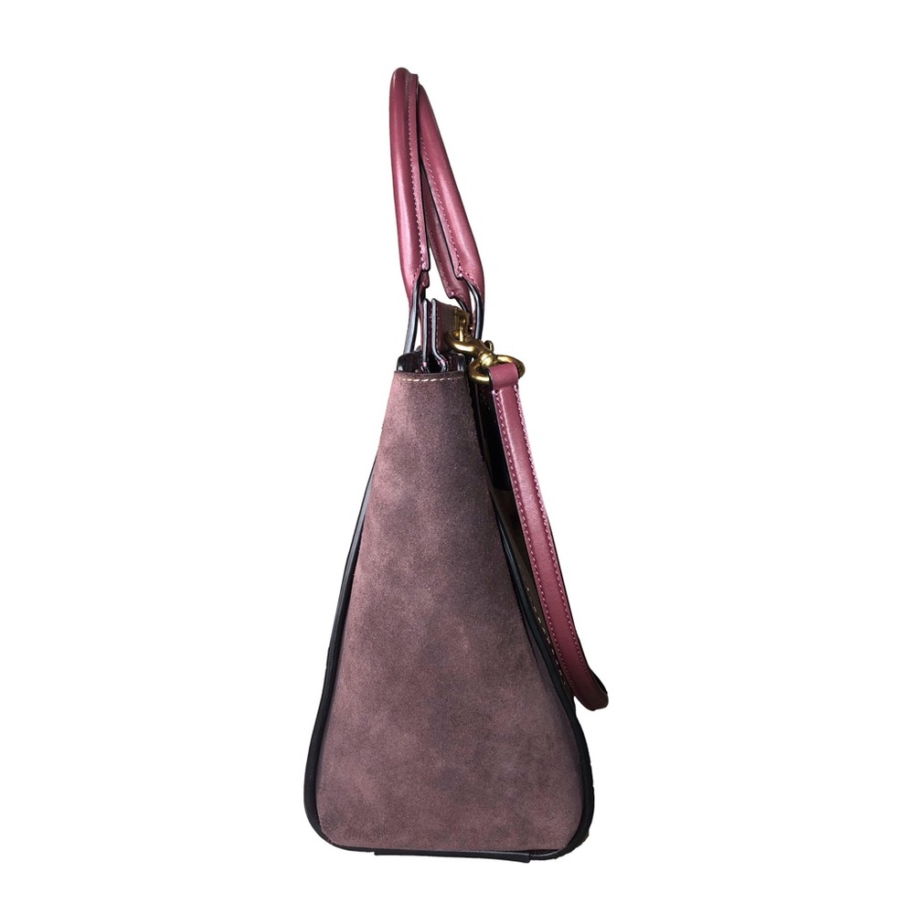 COACH 1941 Troupe Tote Colorblock in Vintage Mauve Brown Burgundy Satchel - Picture 5 of 17